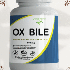 Bile de bœuf (Ox Bile) 500 mg, 60 capsules