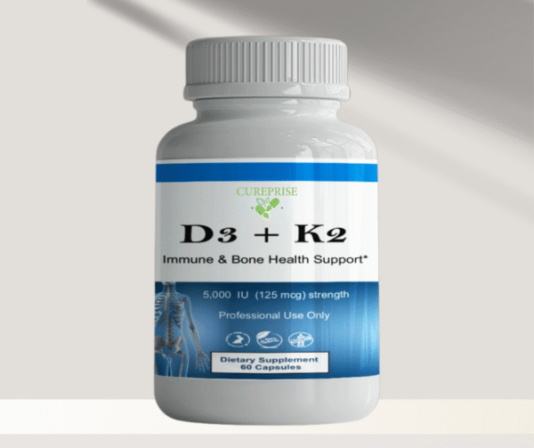 Vitamines D3 + K2.  5000 UI, 60 capsules