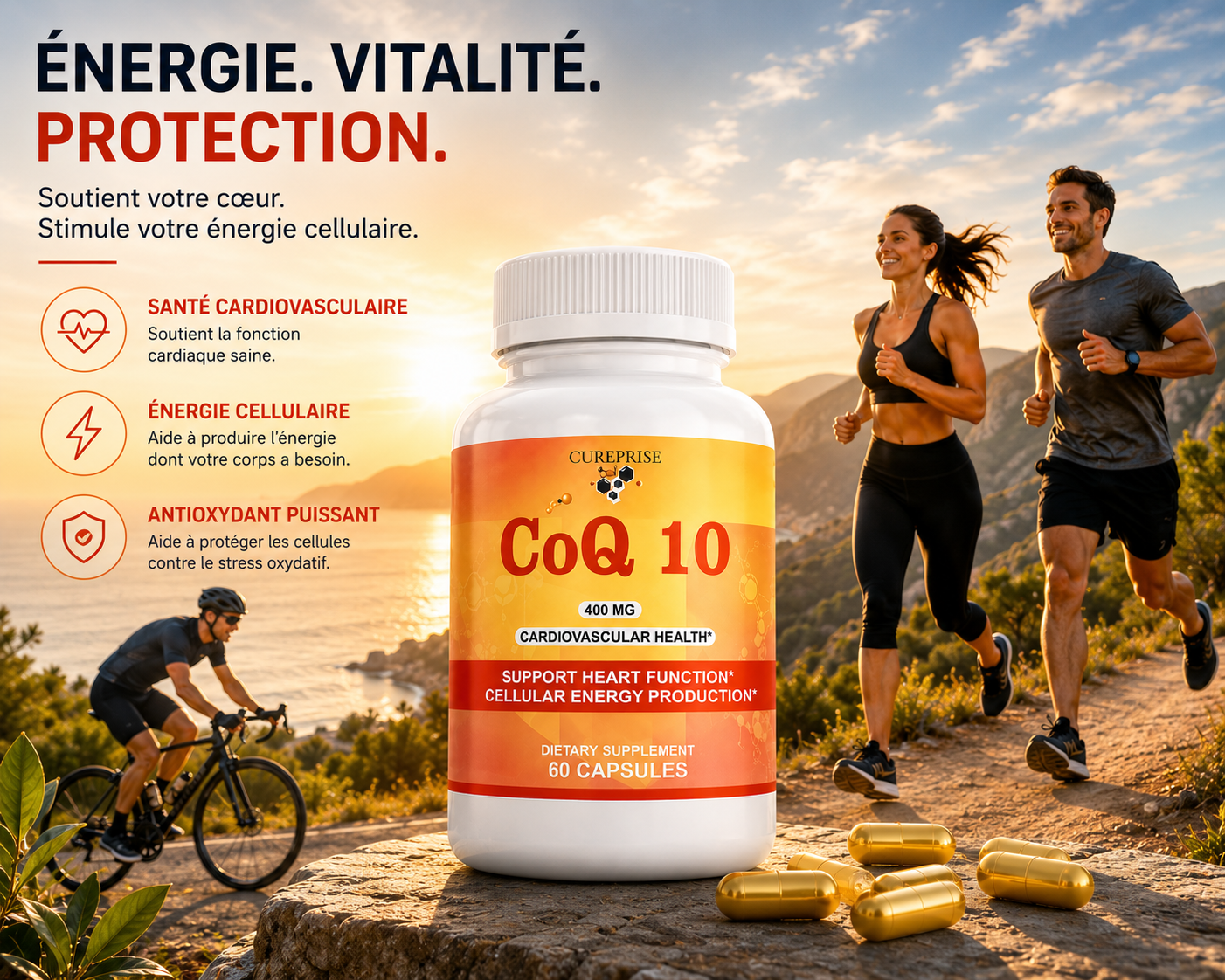 Coenzyme Q10 400 mg Énergie - Vitalité - Protection
