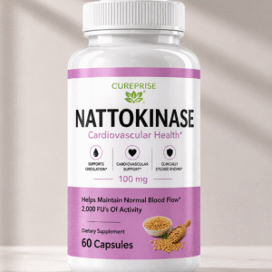 Nattokinase 2000 FU Premium de CUREPRISE – soutien circulation sanguine et santé cardiovasculaire