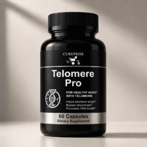 Telomere Pro CUREPRISE flacon noir premium 60 capsules soutien télomères et longévité cellulaire