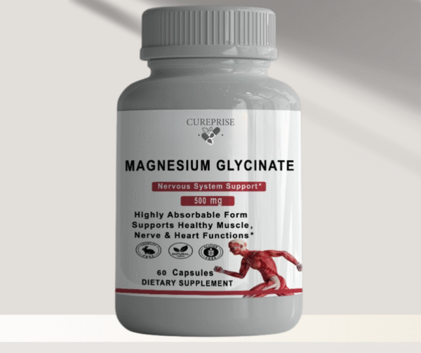 Glycinate de Magnésium  500 mg,  60 capsules