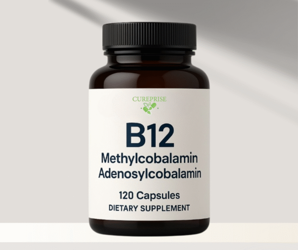 Vitamine B12 – Méthylcobalamine & Adénosylcobalamine – 120 capsules