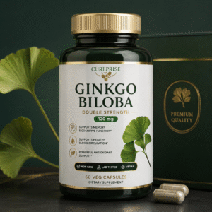 Ginkgo Biloba Double Strength 120 mg Cureprise complément premium mémoire concentration circulation