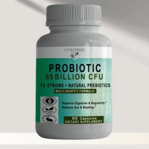Probiotic 65 Billion CFU Cureprise formule premium microbiote et digestion