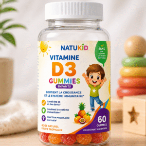 Vitamine D3 Enfant Gummies NATUKID 60 gummies pour la croissance et le système immunitaire