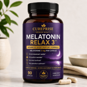 mélatonine 3 mg sommeil naturel Cureprise TITLE Melatonin Relax 3™ – Mélatonine 3 mg Premium