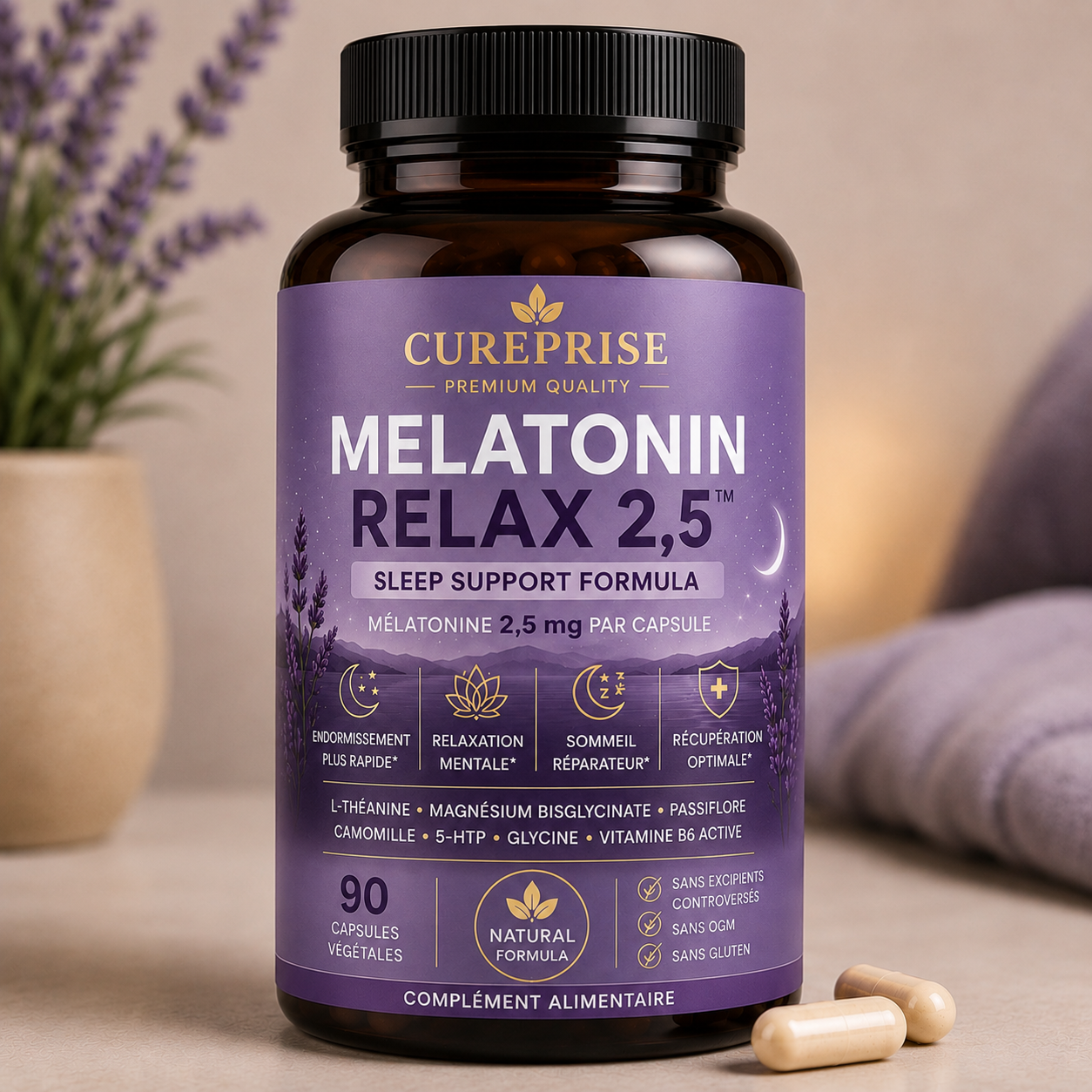 mélatonine 2,5 mg sommeil naturel Cureprise