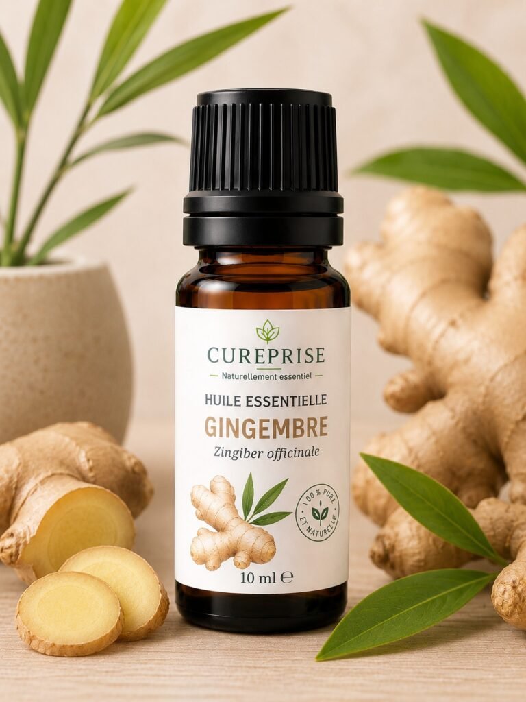 Flacon d’huile essentielle gingembre 10ml Cureprise