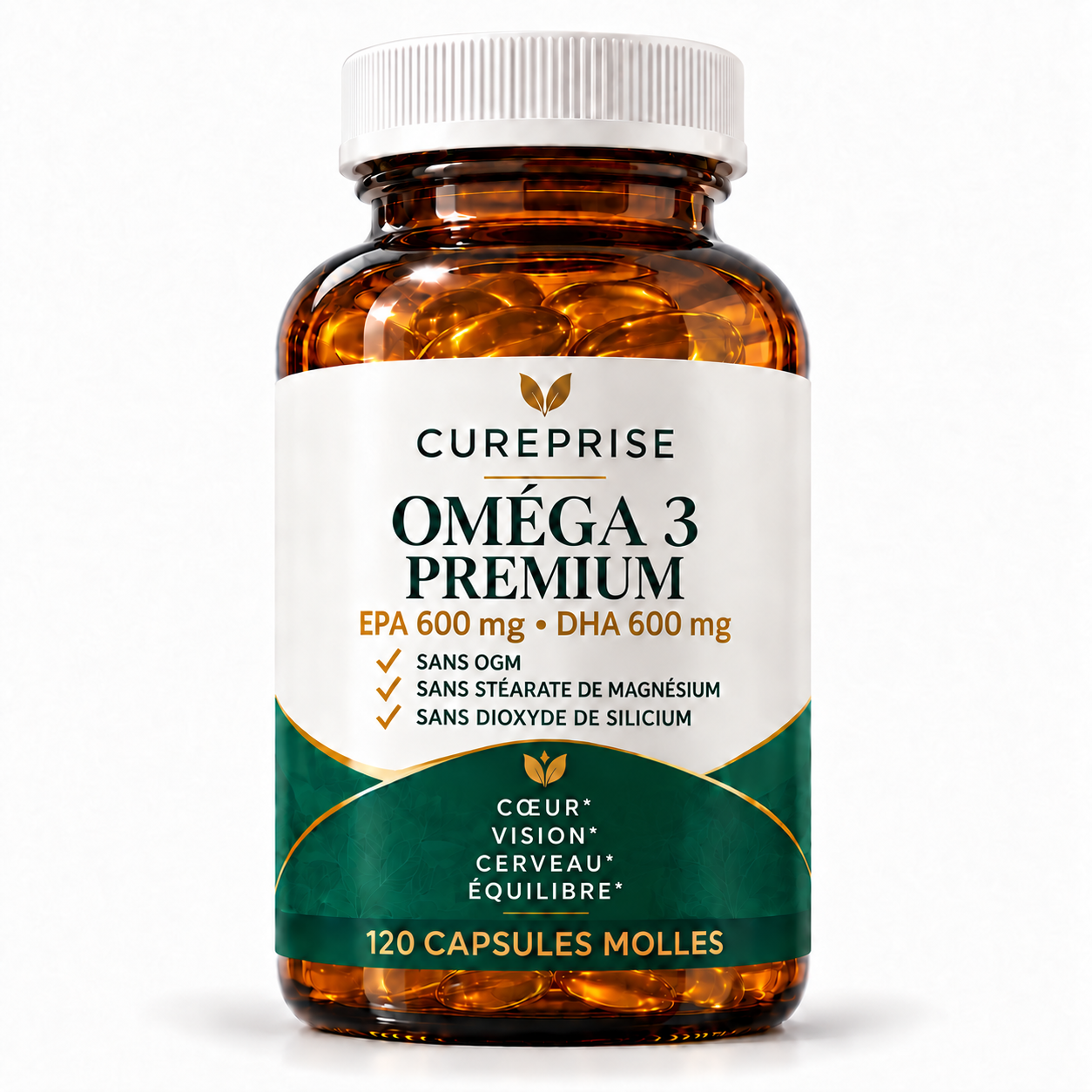 Oméga 3 Premium EPA DHA CUREPRISE 120 capsules molles